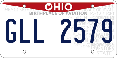 OH license plate GLL2579