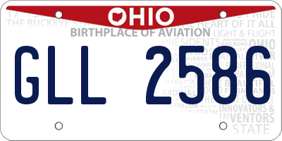 OH license plate GLL2586