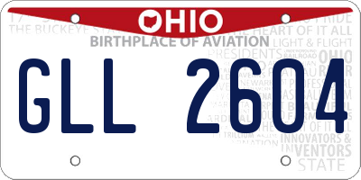 OH license plate GLL2604