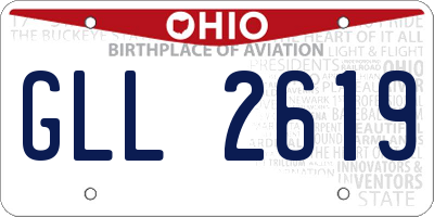 OH license plate GLL2619