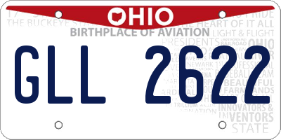OH license plate GLL2622
