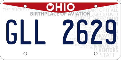 OH license plate GLL2629