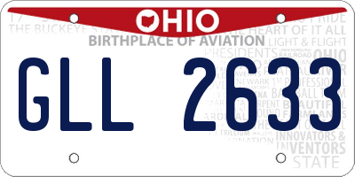 OH license plate GLL2633