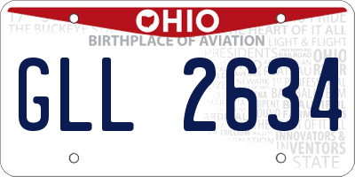 OH license plate GLL2634