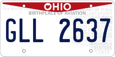 OH license plate GLL2637