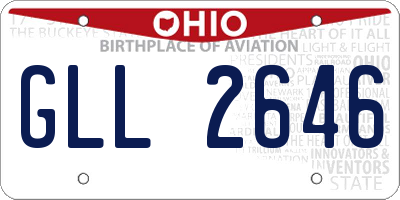 OH license plate GLL2646
