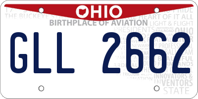 OH license plate GLL2662