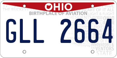 OH license plate GLL2664