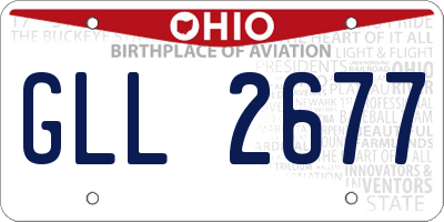 OH license plate GLL2677