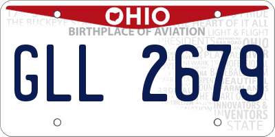 OH license plate GLL2679
