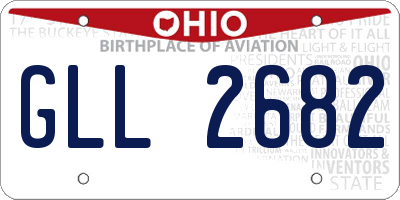 OH license plate GLL2682
