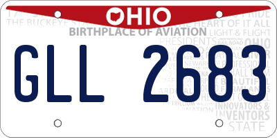 OH license plate GLL2683