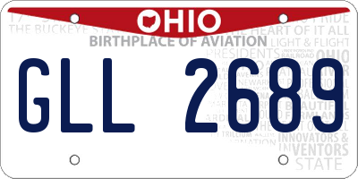 OH license plate GLL2689