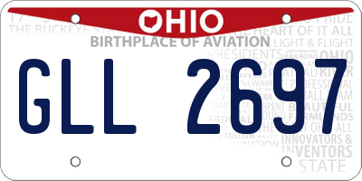 OH license plate GLL2697