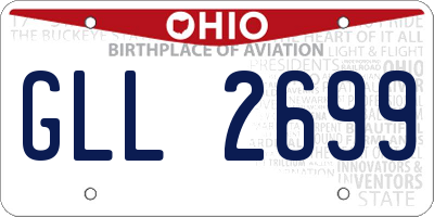 OH license plate GLL2699