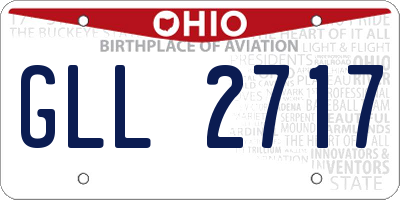 OH license plate GLL2717