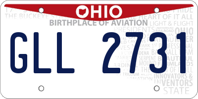OH license plate GLL2731