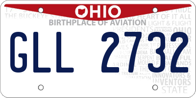OH license plate GLL2732