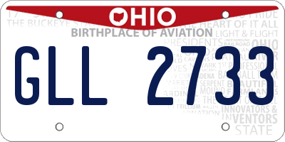OH license plate GLL2733