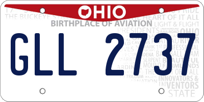OH license plate GLL2737