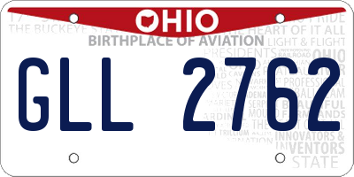 OH license plate GLL2762