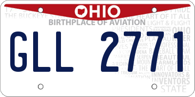 OH license plate GLL2771