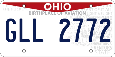 OH license plate GLL2772