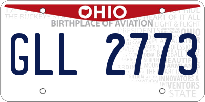 OH license plate GLL2773