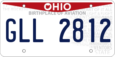 OH license plate GLL2812