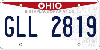 OH license plate GLL2819