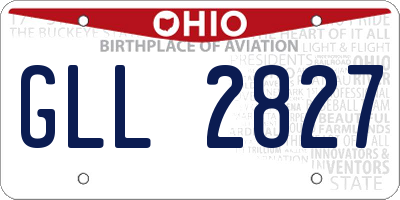 OH license plate GLL2827