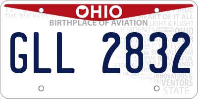 OH license plate GLL2832