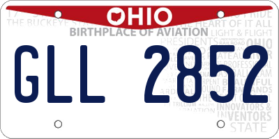 OH license plate GLL2852