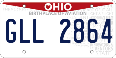 OH license plate GLL2864