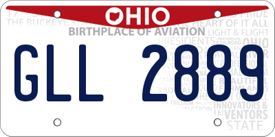 OH license plate GLL2889
