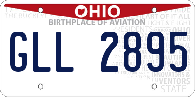 OH license plate GLL2895