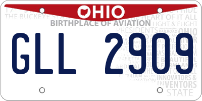 OH license plate GLL2909