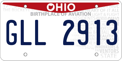 OH license plate GLL2913