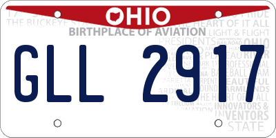 OH license plate GLL2917