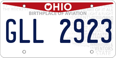 OH license plate GLL2923