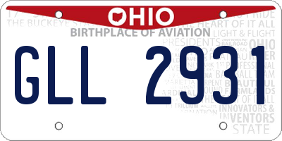 OH license plate GLL2931