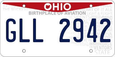 OH license plate GLL2942