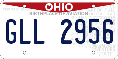 OH license plate GLL2956