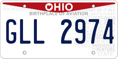 OH license plate GLL2974