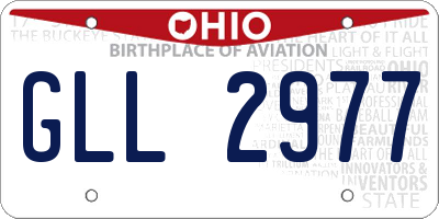 OH license plate GLL2977