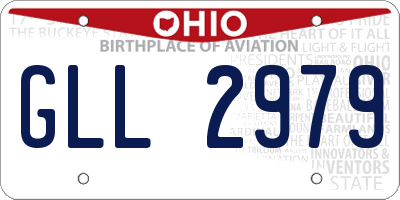 OH license plate GLL2979