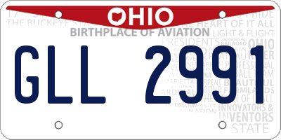 OH license plate GLL2991