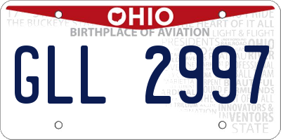 OH license plate GLL2997