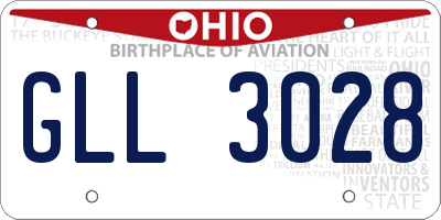 OH license plate GLL3028