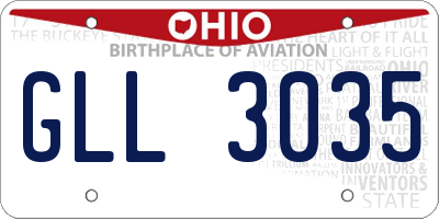 OH license plate GLL3035